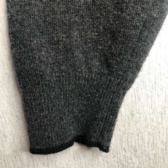 The Cashmere Project Sweater Men's M 1/4 Zip Mock Neck Dark Gray 100% Cashmere - Picture 5 of 13